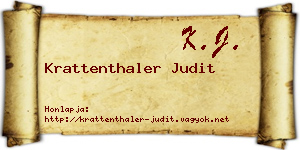 Krattenthaler Judit névjegykártya