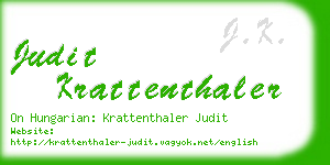 judit krattenthaler business card